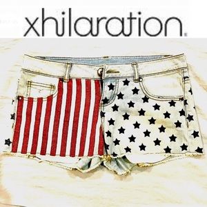 XHILARATION usa flag shorts size 5